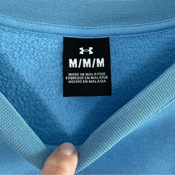 Women’s Under Armour Medium Blue Icon Fleece Oversized Crewneck Sweatshirt 2025 - Picture 5 of 6